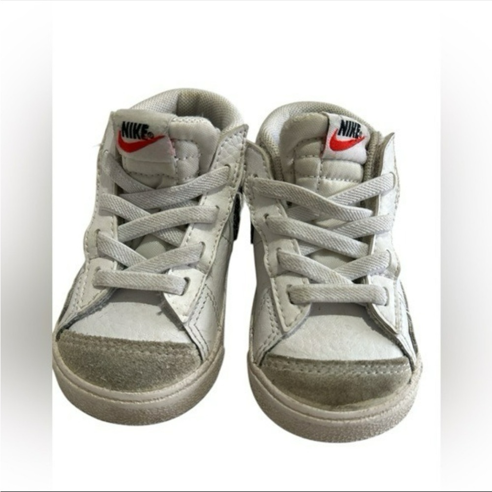 Nike White and Black  High-Top Blazer Sneakers